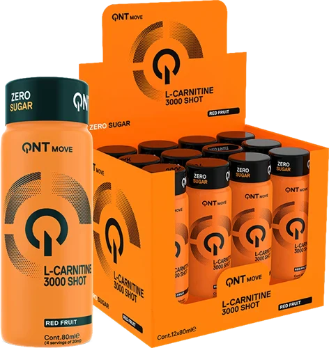 QNT L-Carnitine 3000 mg - 12 x 80 ml - Red Fruit