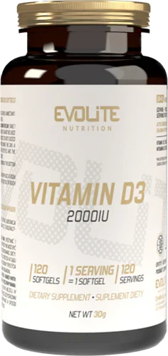 Evolite Vitamin D3 2000 IU - 120 softgels