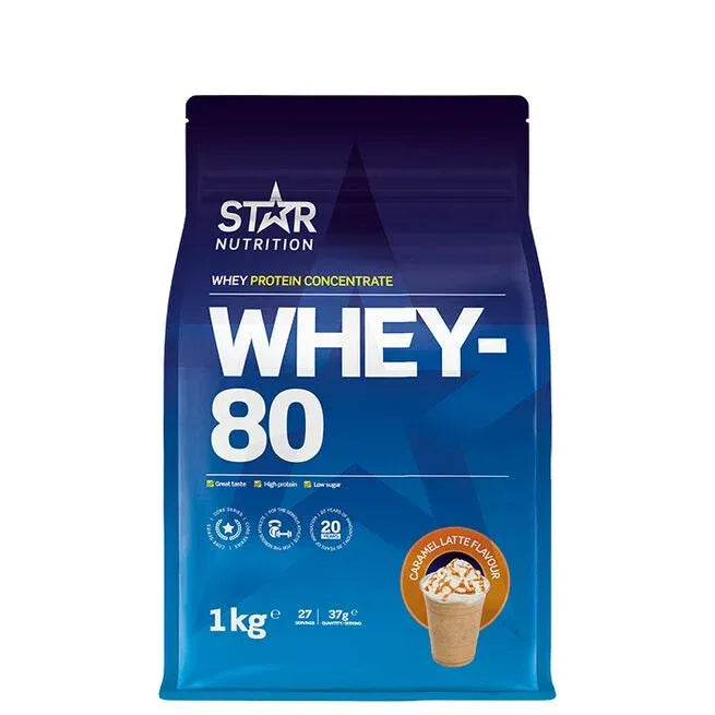 Star Nutrition Whey-80, 1 kg, Caramel Latte