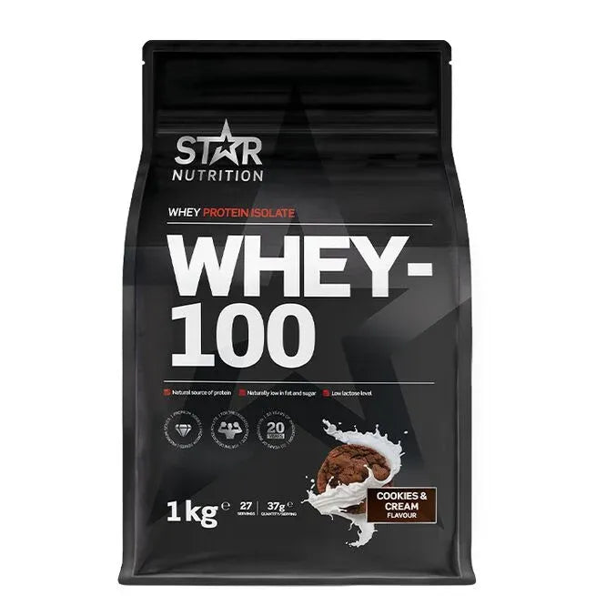 Star Nutrition WHEY-100, 1 kg, Cockies & Cream