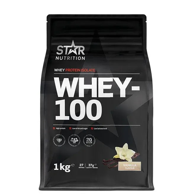 Star Nutrition WHEY-100, 1 kg, Vanilj