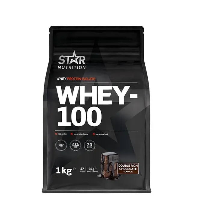 Star Nutrition WHEY-100, 1 kg, Double Rich Chokolate