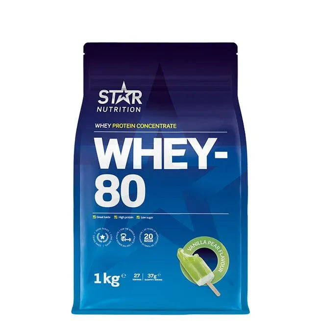 Star Nutrition Whey-80, 1 kg, Vanilla/Pear