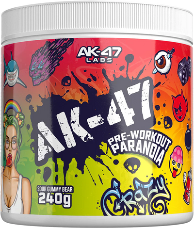 AK-47 Labs Pre-Workout Paranoia - 240 g Sour Gummy Bear