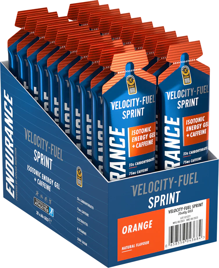 Applied Nutrition Endurance Sprint Gel With Caffeine - 20 x 60 ml Orange