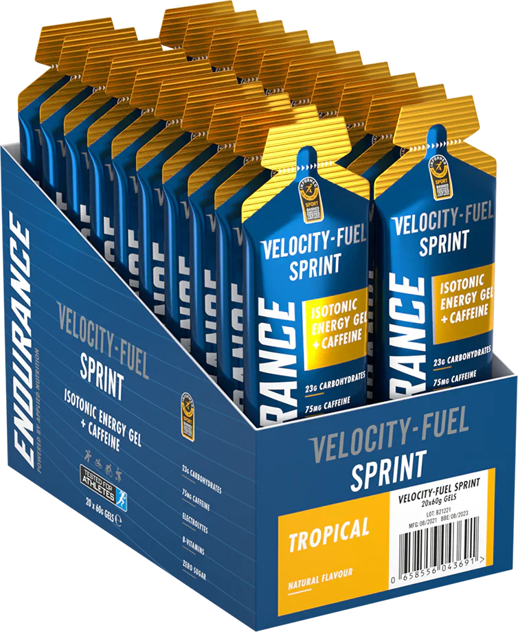Applied Nutrition Endurance Sprint Gel With Caffeine - 20 x 60 ml Tropical