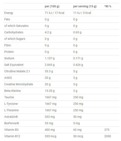 Applied Nutrition Pump 3G Zero Stim - 375 g Fruit Burst