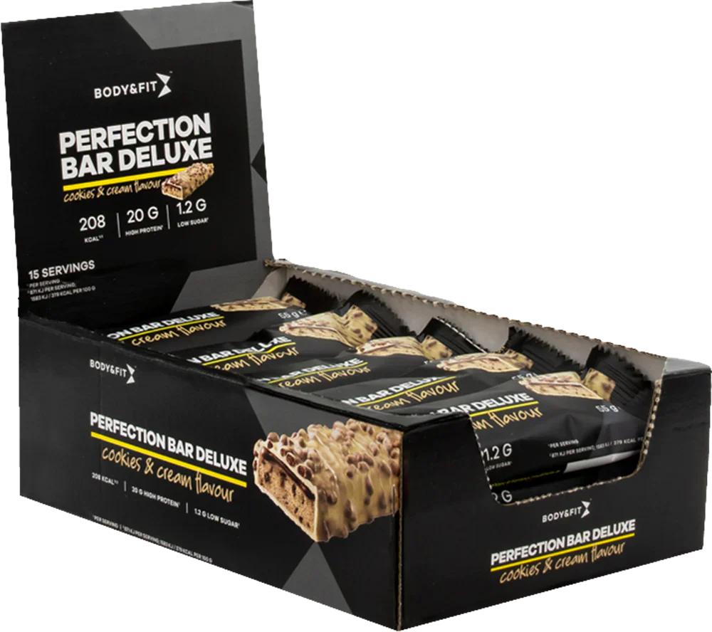 Body & Fit Perfection Bar Deluxe - 15 x 55 g Cookies and Cream
