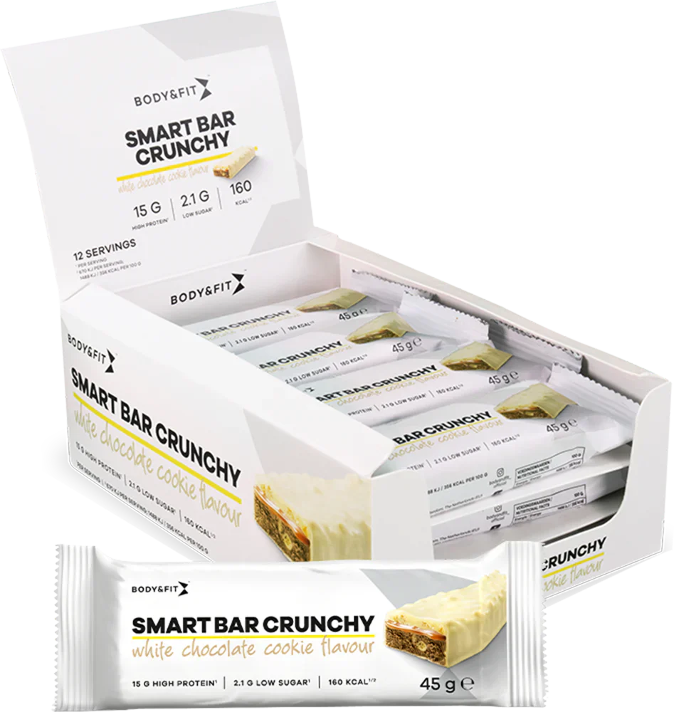 Body & Fit Smart Bar Crunchy - 12 x 45 g White Chocolate & Cookies