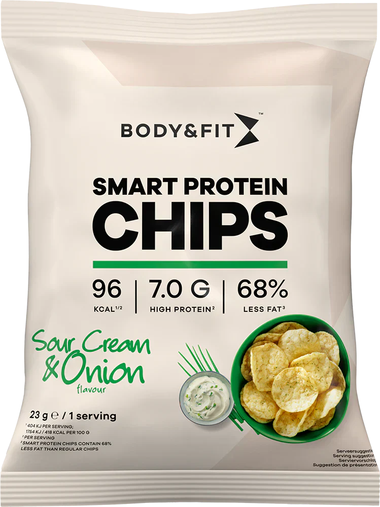Body & Fit Smart Chips - 12 x 23 g Sour Cream & Onion