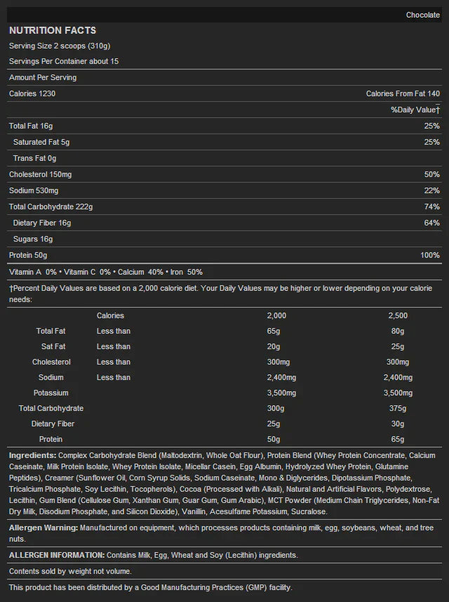 BSN True Mass 1200 Chocolate Milkshake