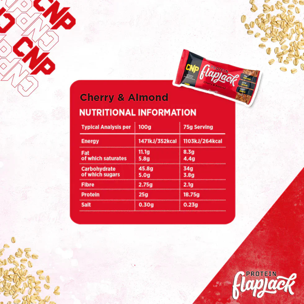 CNP Protein Flapjack - 12 x 75 g Cherry Almond