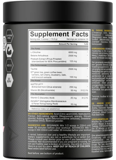 Dedicated Nutrition Unstoppable Pump - 405 g Fruit Punch