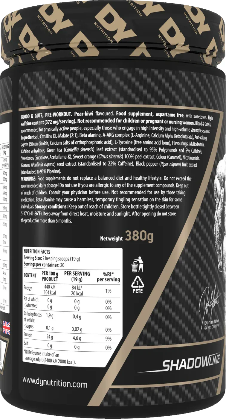 Dorian Yates Nutrition Blood & Guts - 380 g Fruit Punch