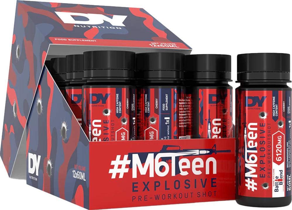 Dorian Yates Nutrition M6Teen Pre-workout Shots - 12 x 60 ml Mojito