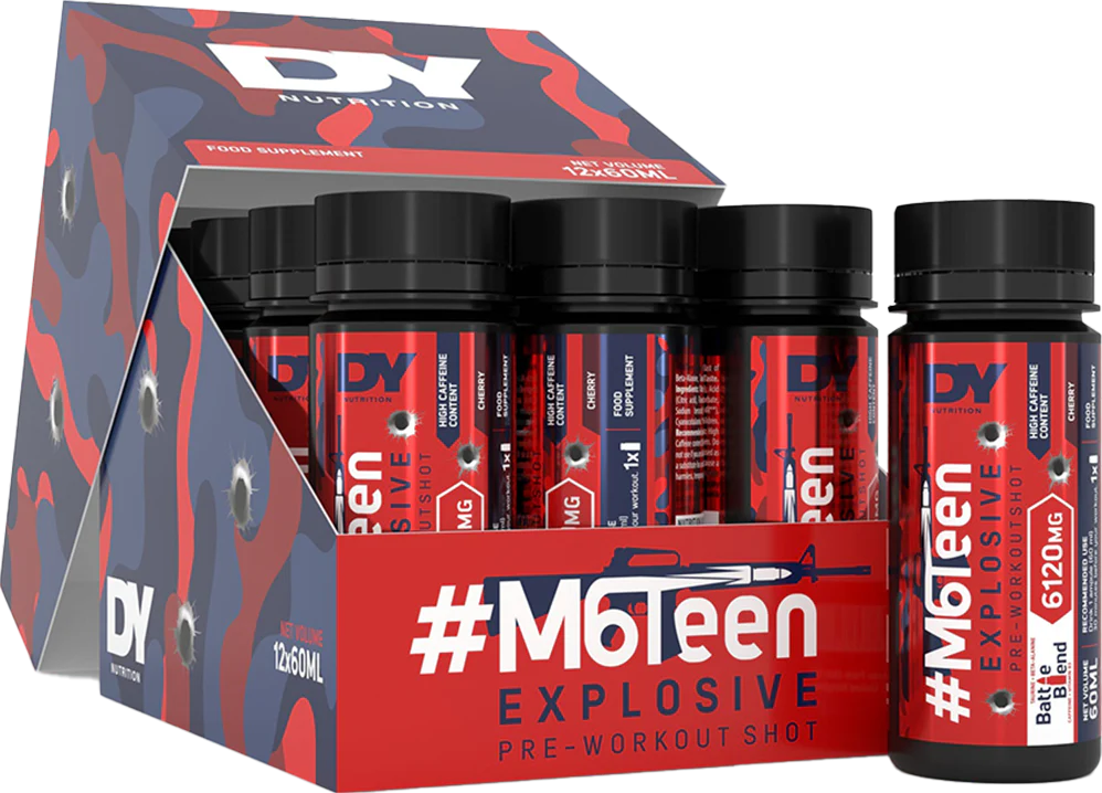 Dorian Yates Nutrition M6Teen Pre-workout Shots - 12 x 60 ml Peach