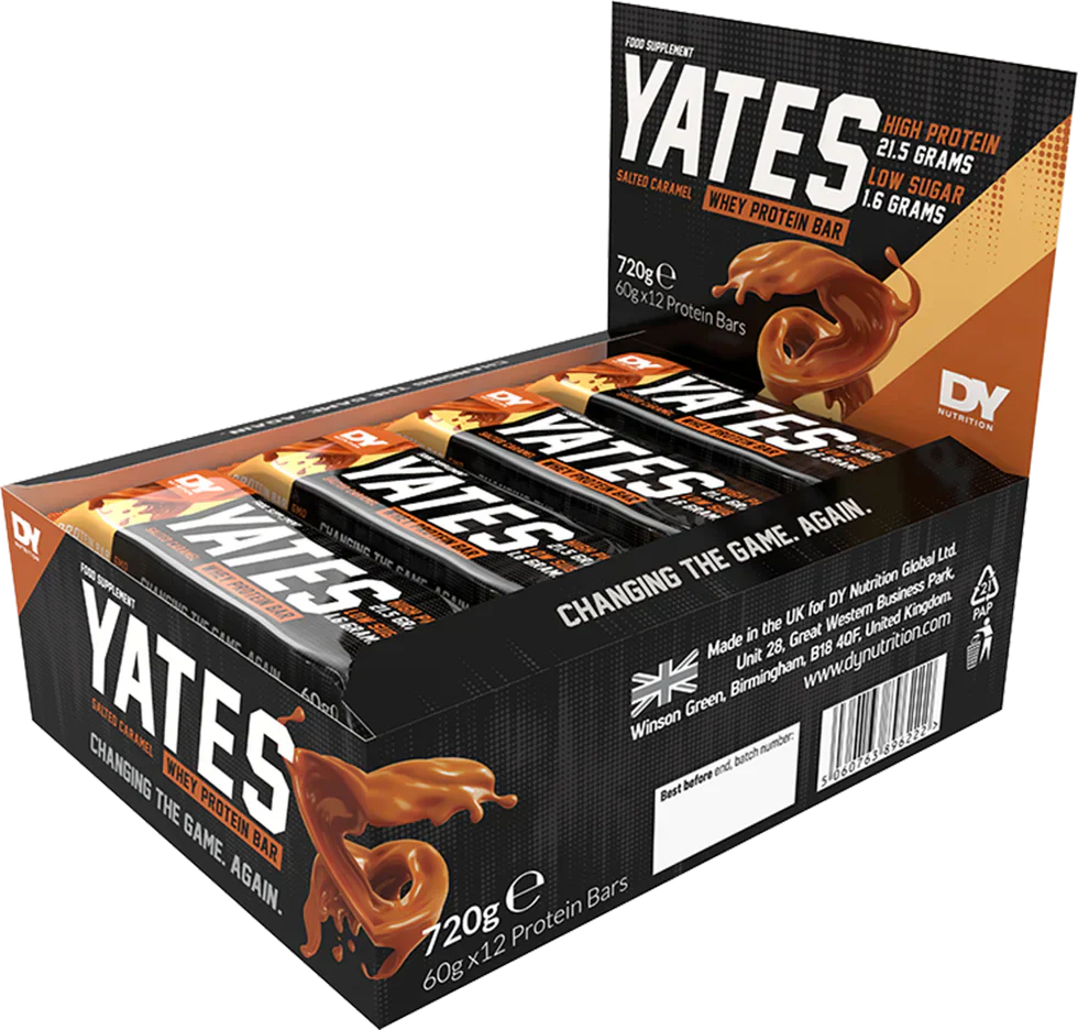 Dorian Yates Nutrition Whey Protein Bar - 12 x 60 g Salted Caramel