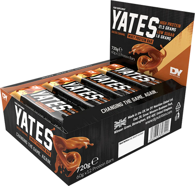 Dorian Yates Nutrition Whey Protein Bar - 12 x 60 g Salted Caramel