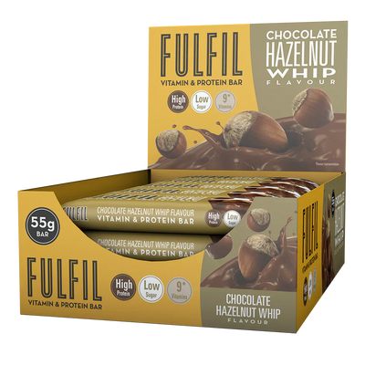 Fulfil Vitamin & Protein Bar - 15 x 55 g Chocolate Hazelnut Whip