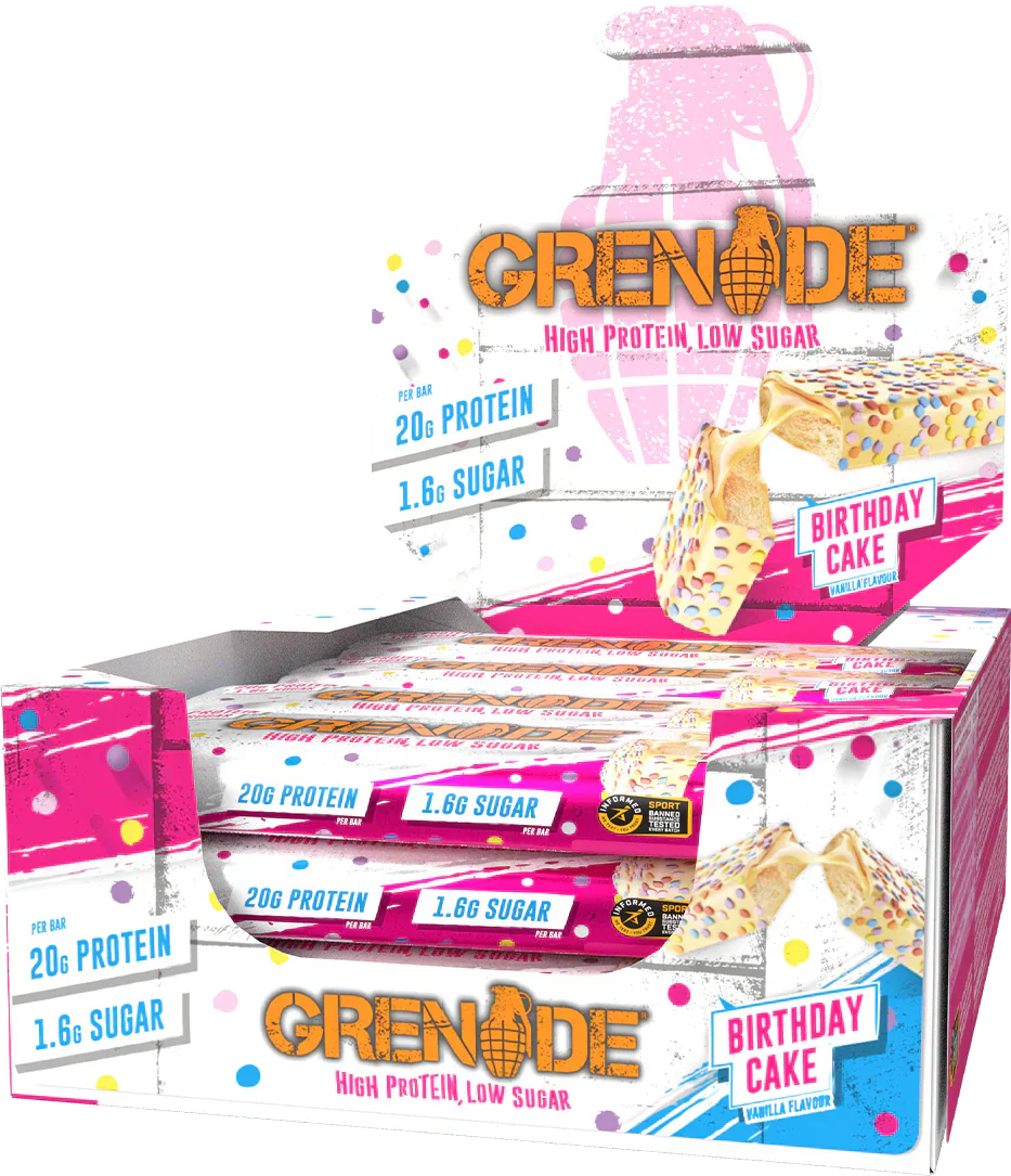 Grenade Protein Bar - 12 x 60 g Birthday Cake