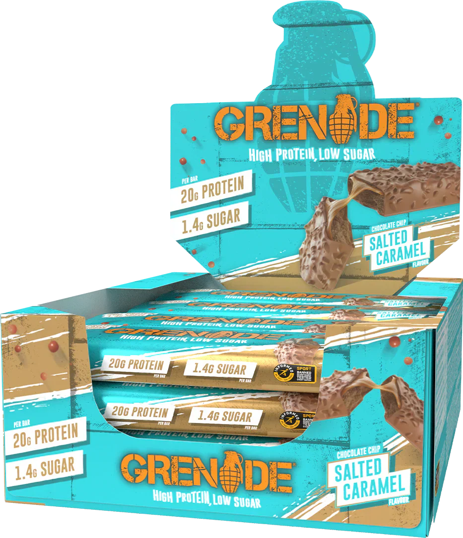 Grenade Protein Bar - 12 x 60 g Chocolate Chip Salted Caramel