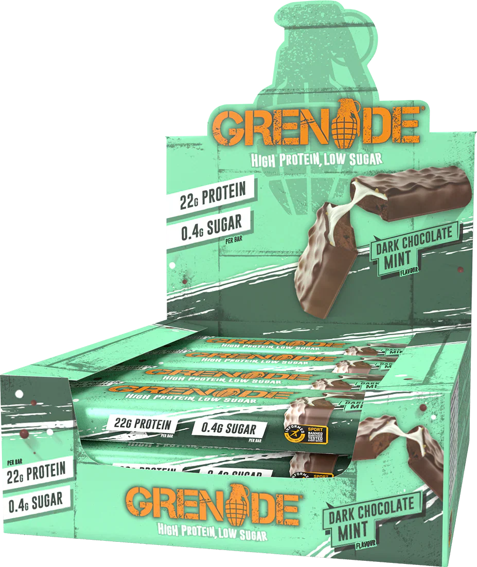 Grenade Protein Bar - 12 x 60 g Dark Chocolate Mint