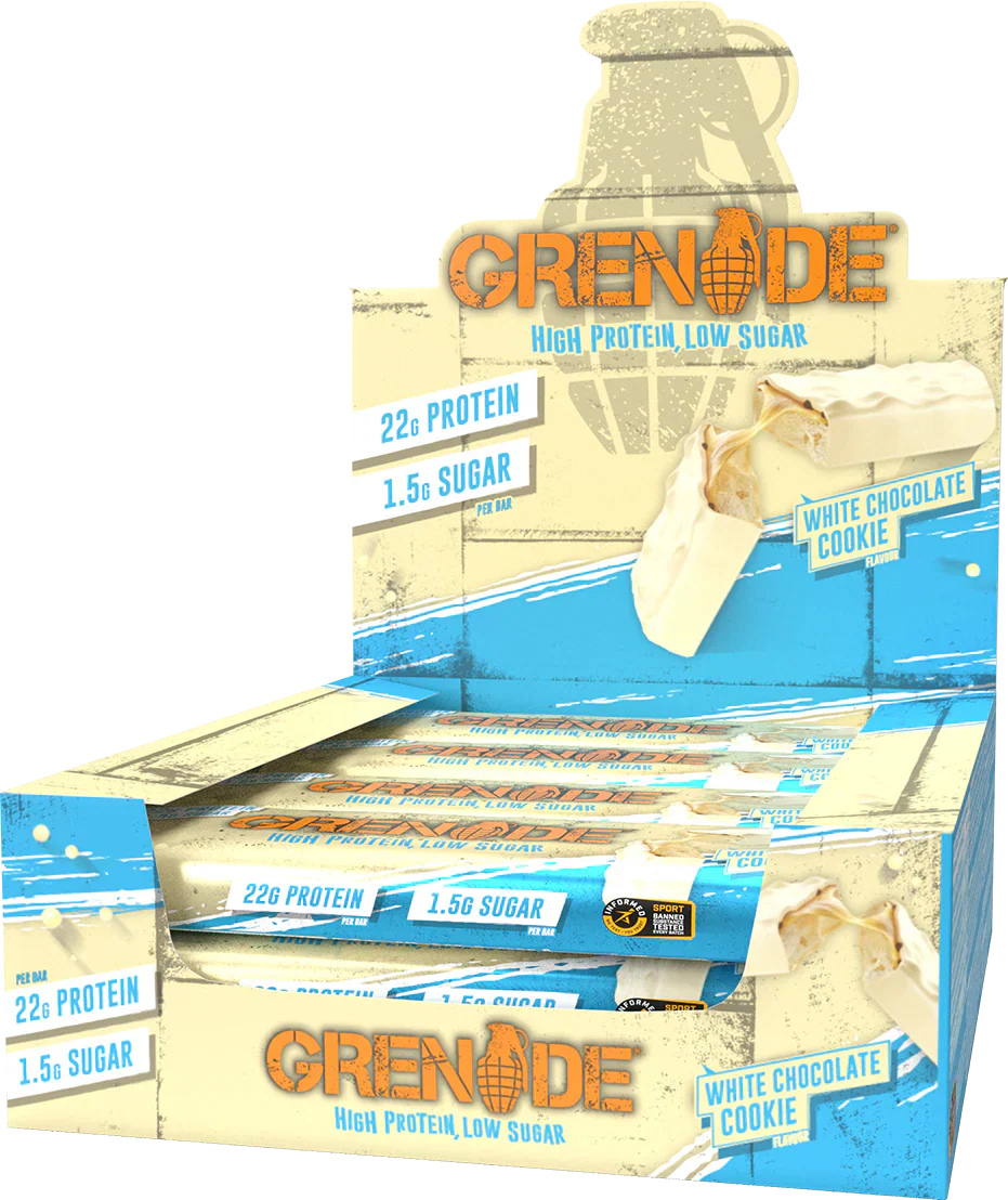 Grenade Protein Bar - 12 x 60 g White Chocolate Cookie
