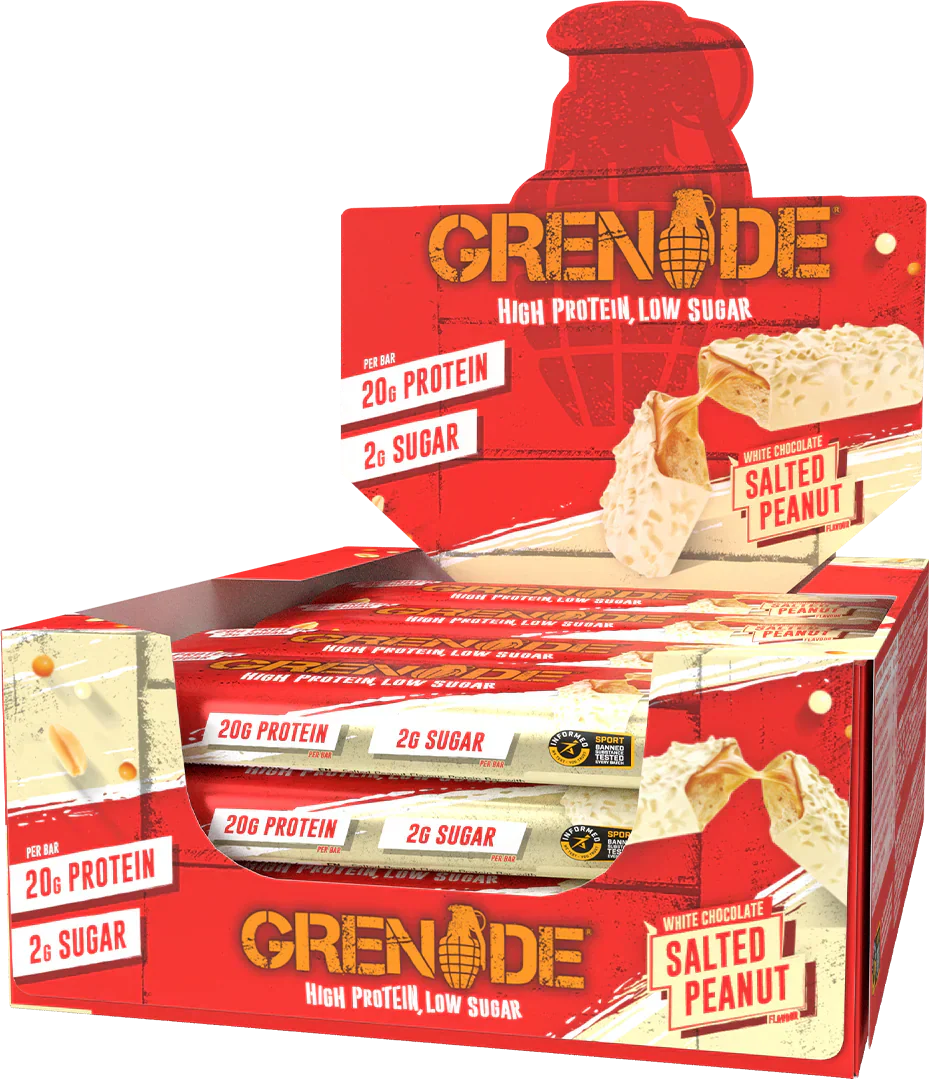 Grenade Protein Bar - 12 x 60 g White Chocolate Salted Peanut