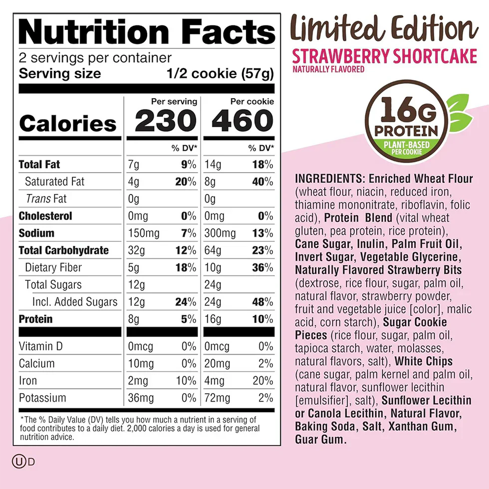 Lenny & Larry's The Complete Cookie - 12 x 113 g Strawberry Shortcake