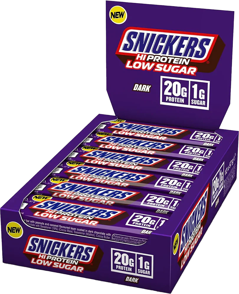Snickers HiProtein Low Sugar - 12 x 57 g - Dark Chocolate