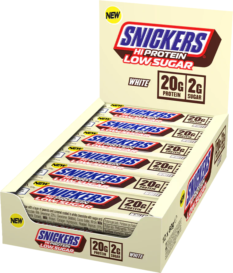 Snickers HiProtein Low Sugar - 12 x 57 g - White