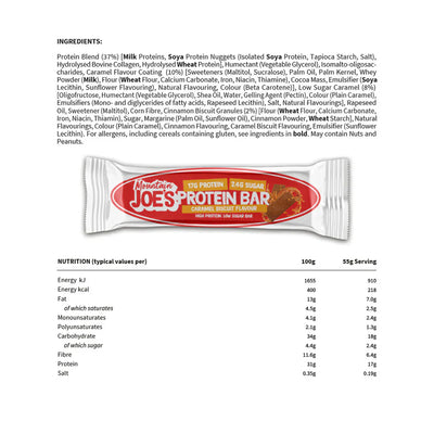 Mountain Joe's Protein Bar - 12 x 55 g Caramel Biscuit