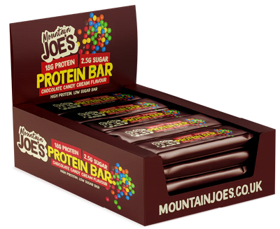 Mountain Joe's Protein Bar - 12 x 55 g Chocolate Candy Cream