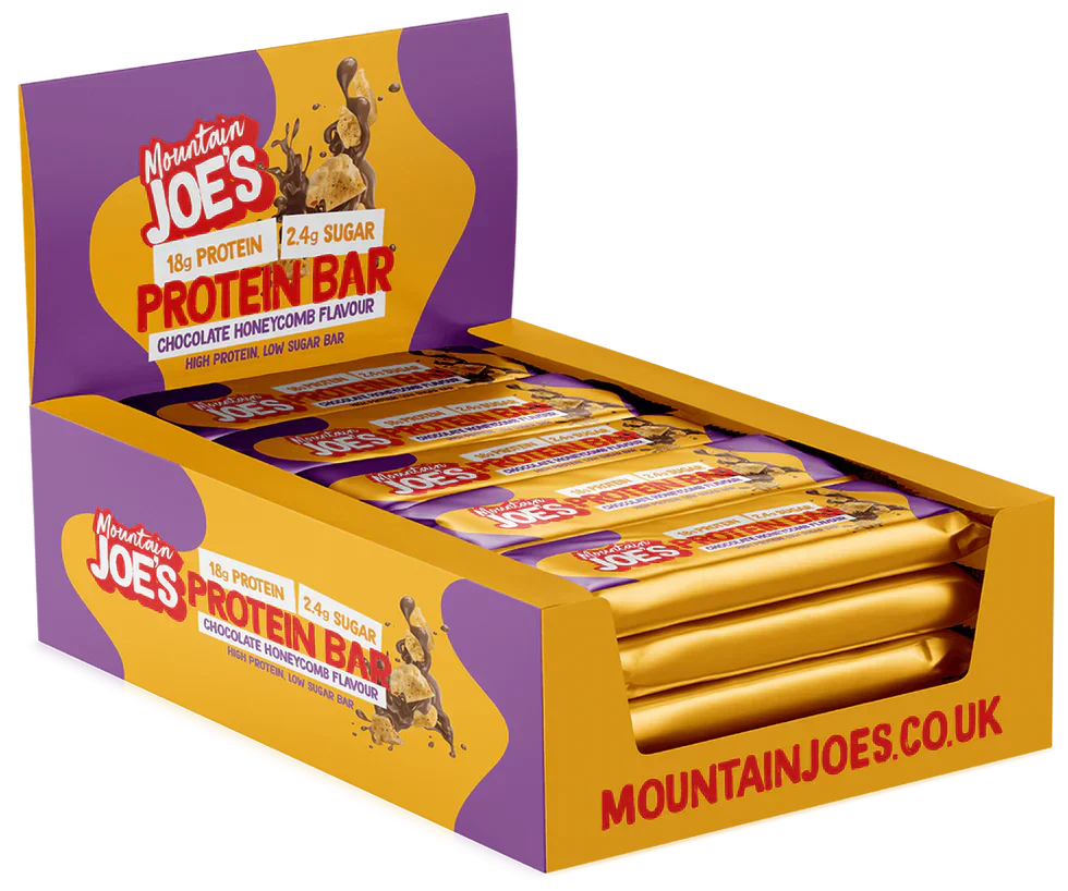 Mountain Joe's Protein Bar - 12 x 55 g Chocolate Honeycomb