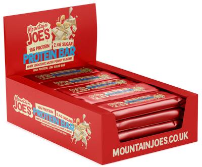 Mountain Joe's Protein Bar - 12 x 55 g White Chocolate Salted Peanut