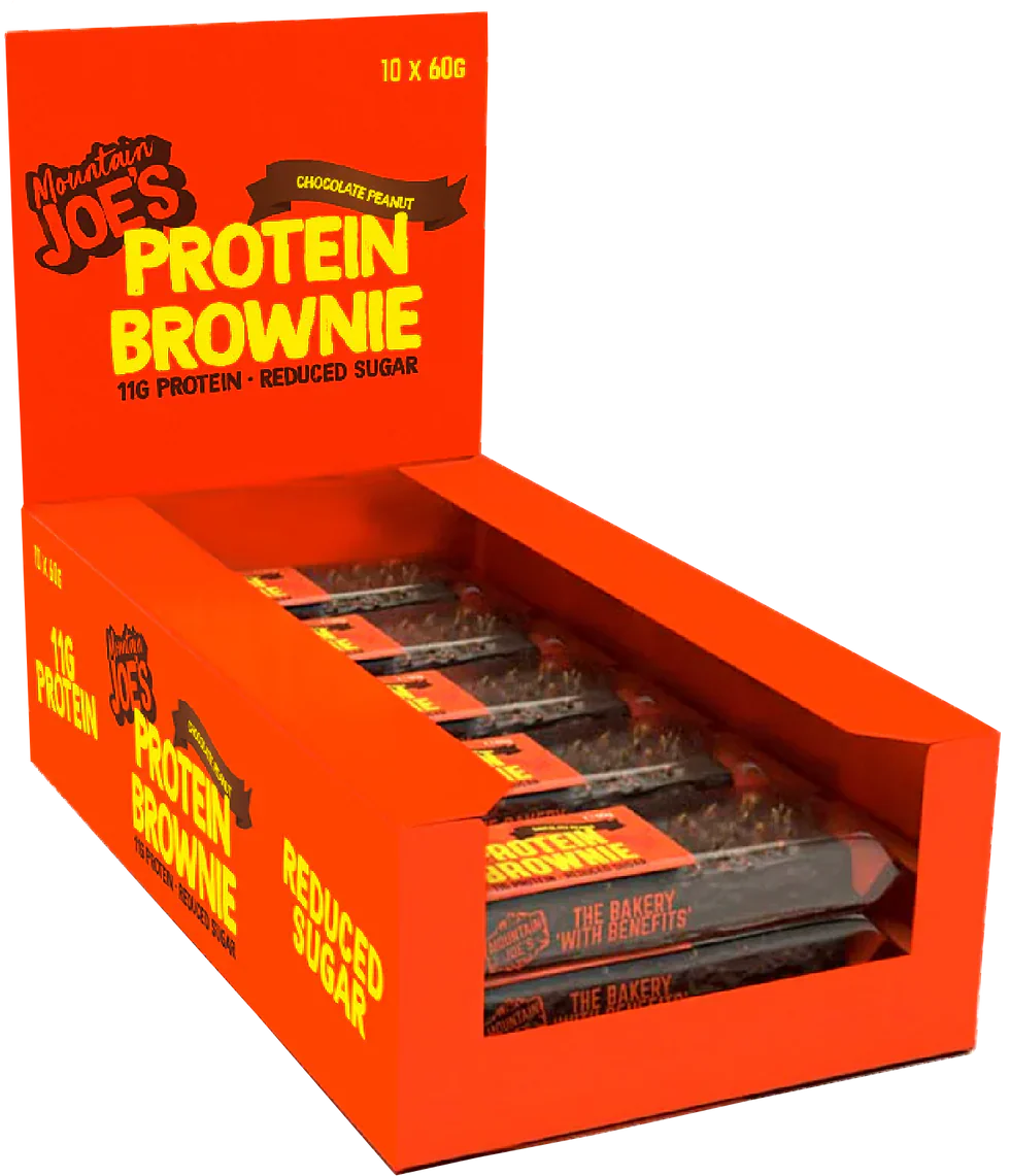Mountain Joe's Protein Brownie - 10 x 60 g Chocolate Peanut