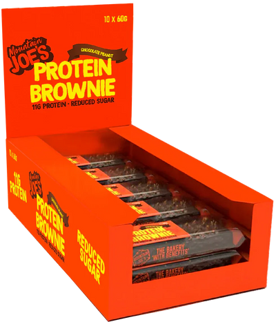 Mountain Joe's Protein Brownie - 10 x 60 g Chocolate Peanut