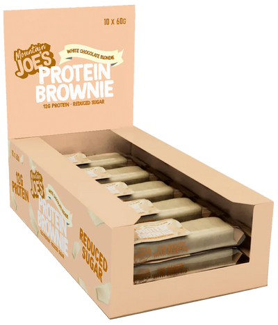 Mountain Joe's Protein Brownie - 10 x 60 g White Chocolate Blondie