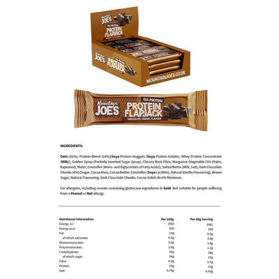 Mountain Joe's Protein Flapjacks - 16 x 60 g Chocolate Chunk