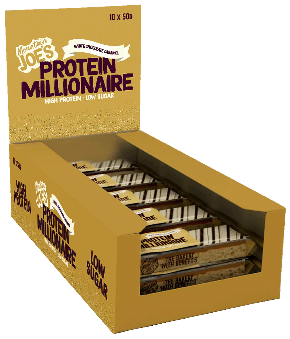 Mountain Joe's Protein Millionaire - 10 x 50 g White Chocolate Caramel