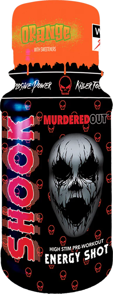 Murdered Out SHOOK Energy Shots - 12 x 60 ml Orange