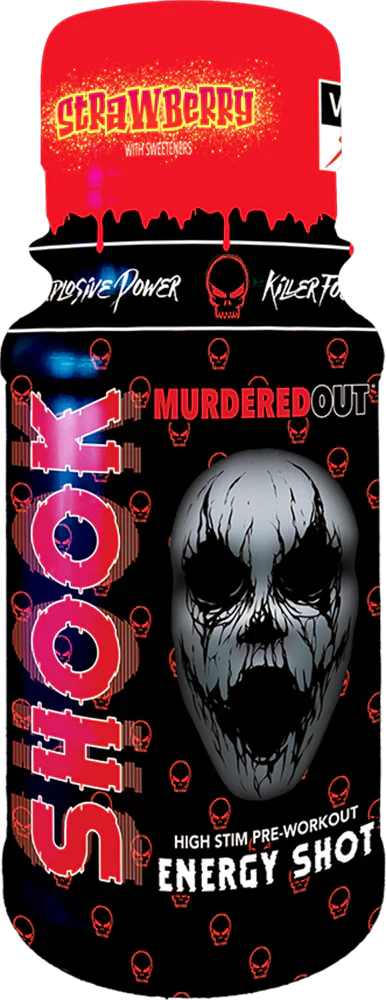 Murdered Out SHOOK Energy Shots - 12 x 60 ml Strawberry