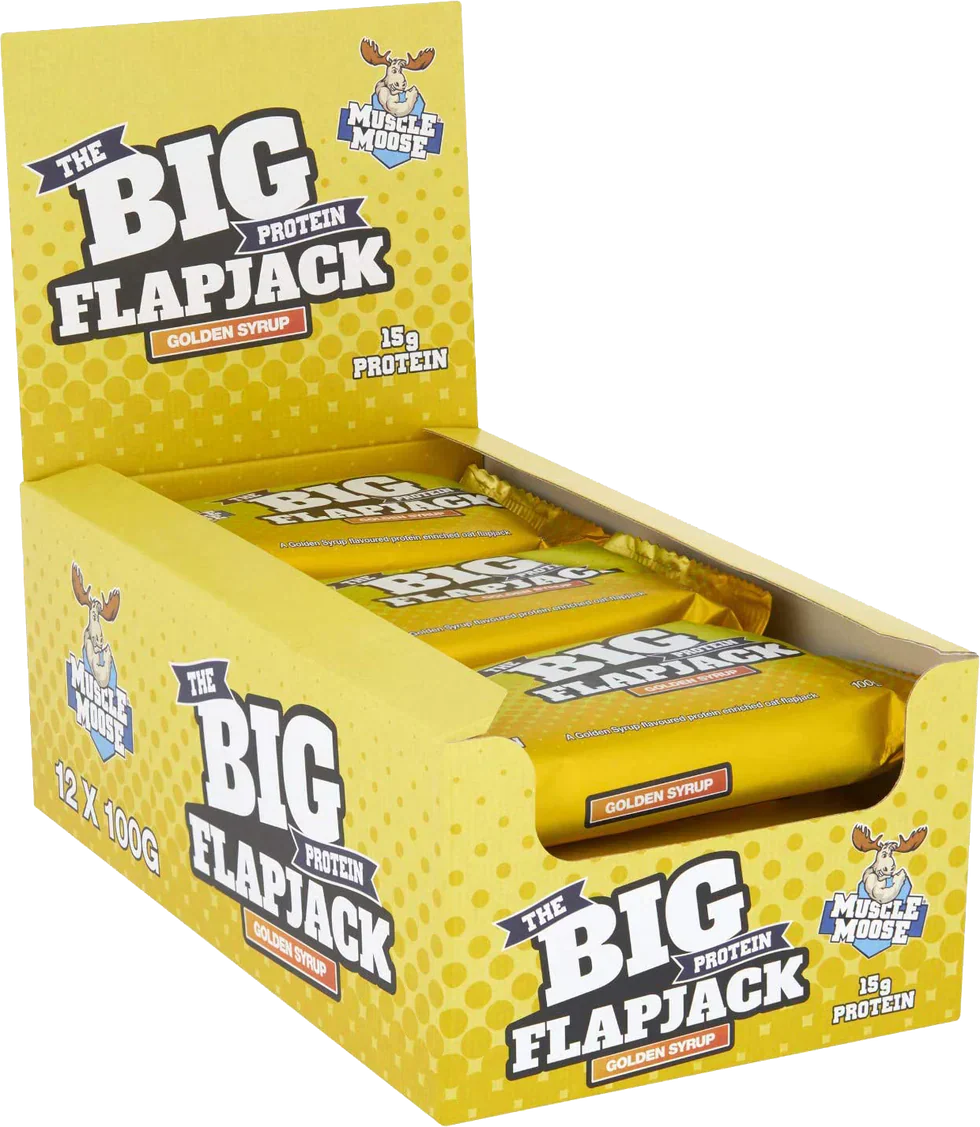 Muscle Moose Big Protein Flapjack - 12 x 100 g Golden Syrup