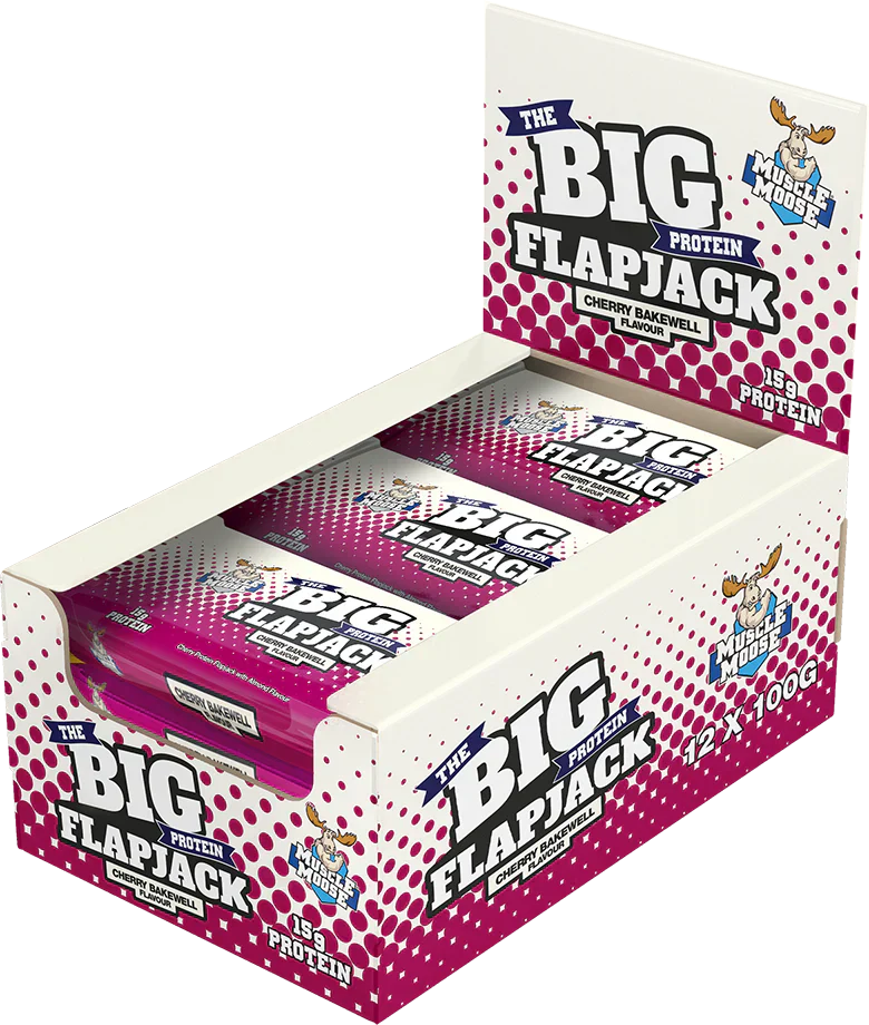 Muscle Moose Big Protein Flapjack - 12 x 100 g Cherry Bakewell