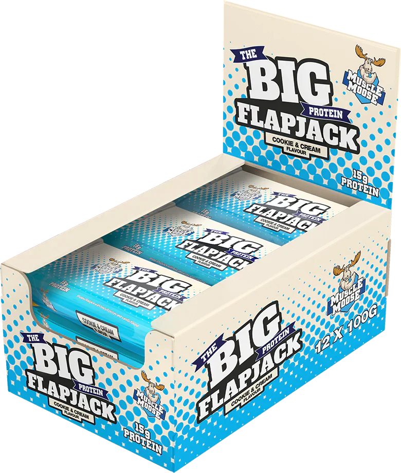Muscle Moose Big Protein Flapjack - 12 x 100 g Cookie and Cream