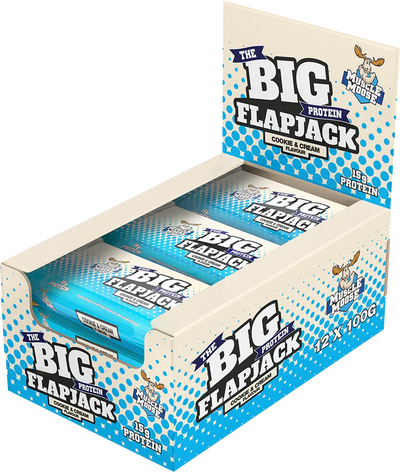 Muscle Moose Big Protein Flapjack - 12 x 100 g Cookie and Cream