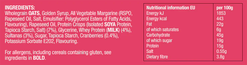 Muscle Moose Big Protein Flapjack - 12 x 100 g Mixed Berry