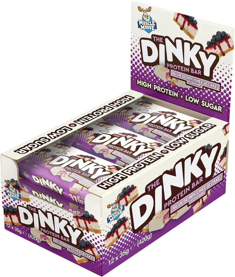 Muscle Moose Dinky Bars - 12 x 35 g Blueberry Cheesecake