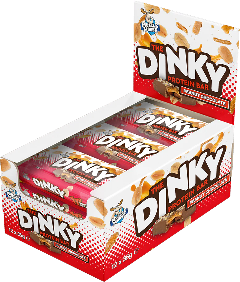 Muscle Moose Dinky Bars - 12 x 35 g Peanut Chocolate