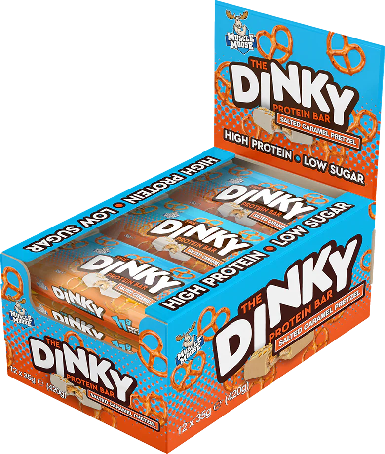 Muscle Moose Dinky Bars - 12 x 35 g Salted Caramel Pretzel
